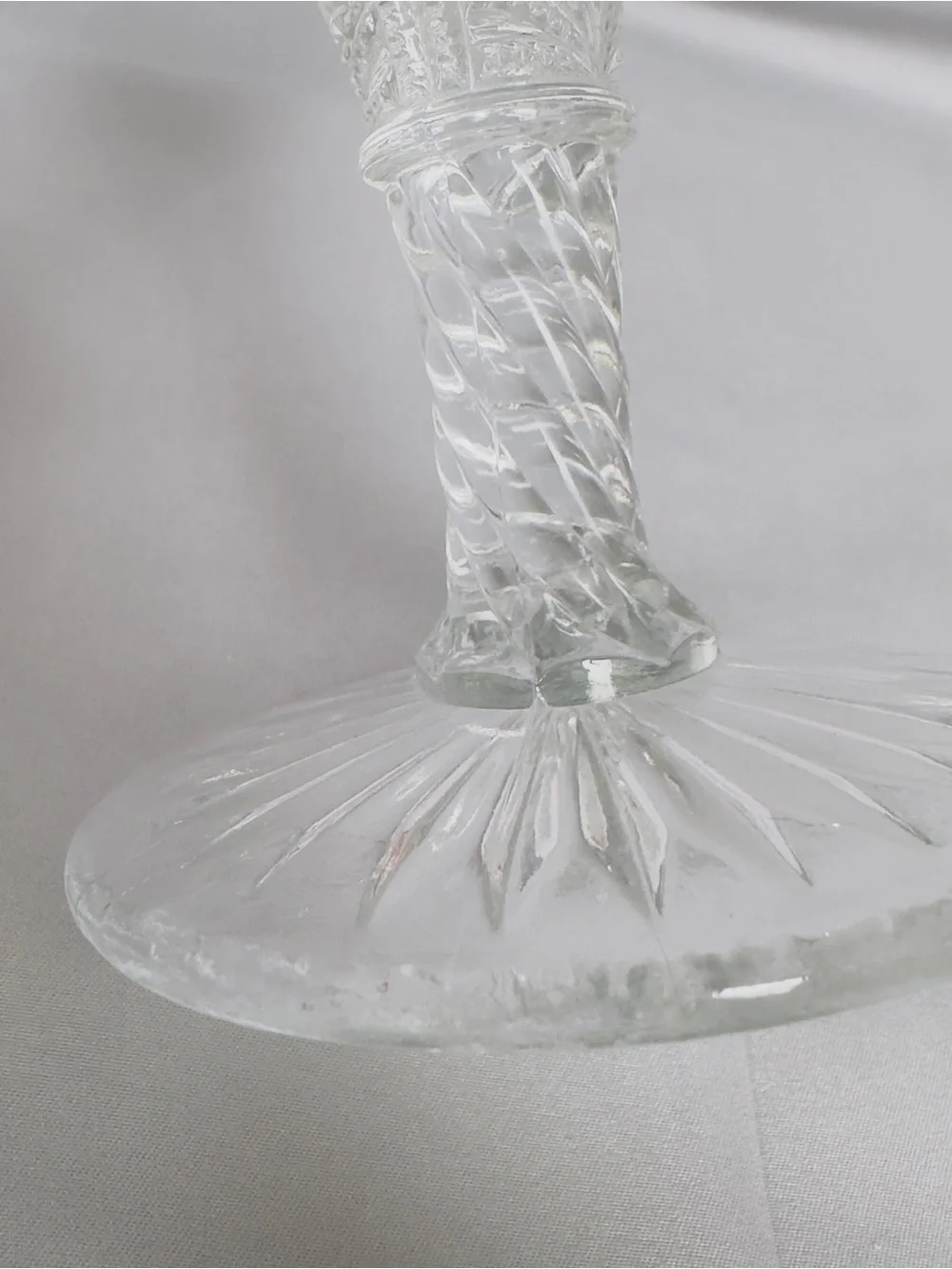 Vintage Bryce Higbee Palm Leaf Clear Glass 8.5